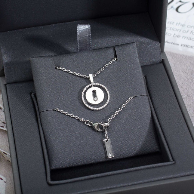 LUCKY MOVE PM NECKLACE SILVER DIAMOND