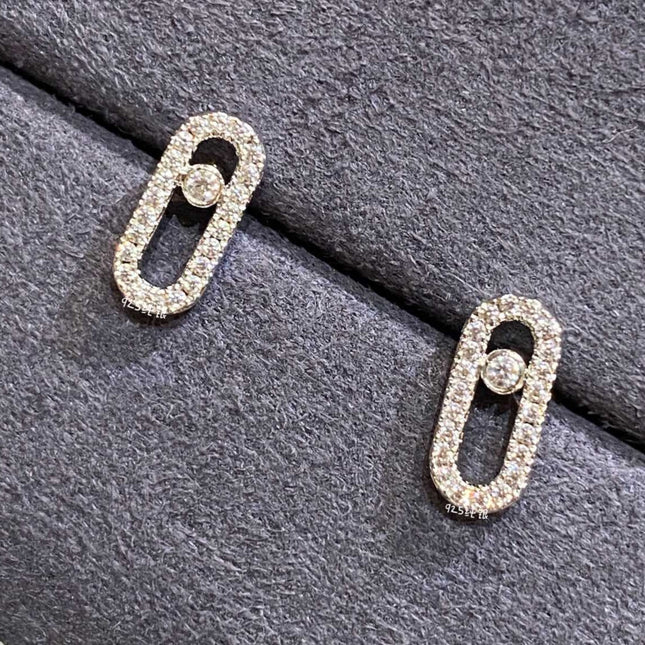 MOVE UNO PAVED DIAMOND EARRINGS