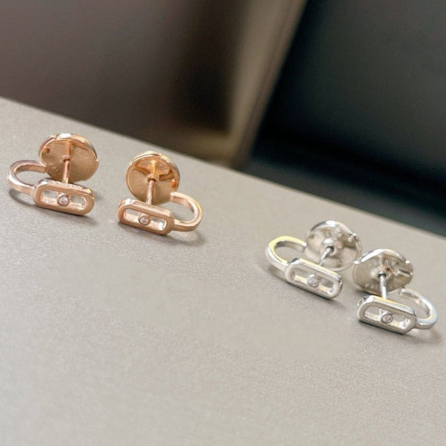 CREOLES MOVE UNO MINI 1 DIAMOND EARRINGS