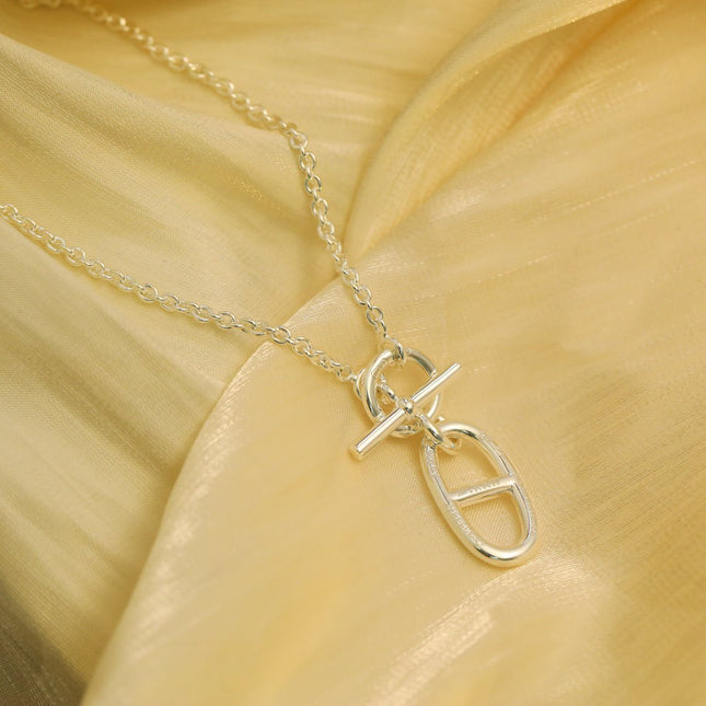 HM CHAINE D'ANCRE PENDANT NECKLACE STERLING SILVER