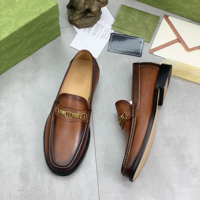 GG LOAFER MEN'S BROWN SMOOTH LEATHER