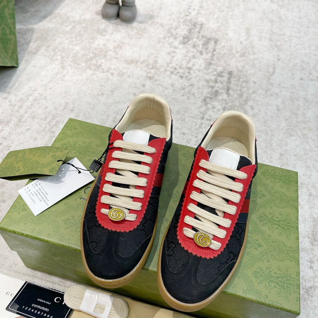 GG SNEAKERS ARDESIA BLACK RED LEATHER