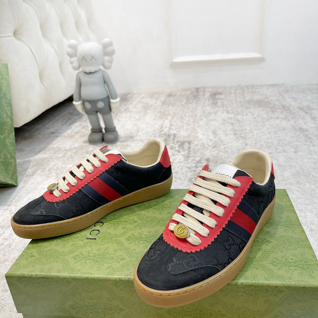 GG SNEAKERS ARDESIA BLACK RED LEATHER