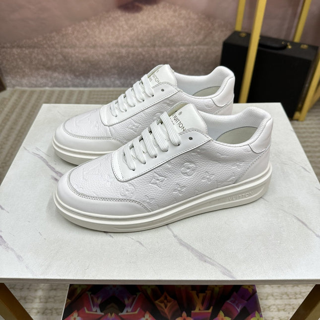 LV MENS MATCH UP SNEAKER MONOGRAM WHITE