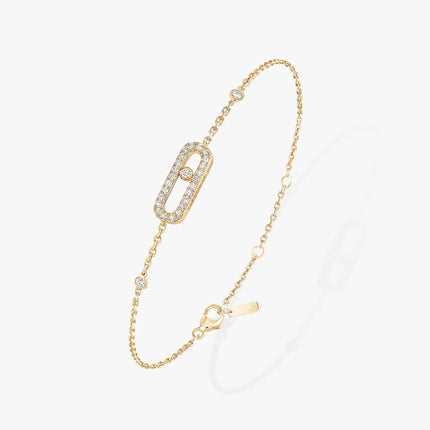 BABY MOVE PAVED PINK GOLD DIAMOND BRACELET