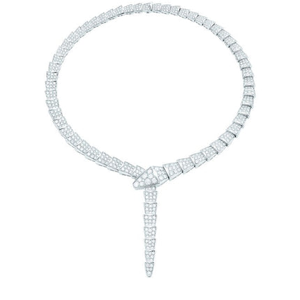 SERPENTI SILVER DIAMOND NECKLACE