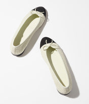 BALLET FLATS LIGHT GRAY WHITE BLACK TWEED