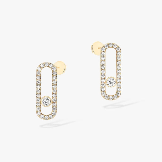 MOVE UNO PAVED DIAMOND EARRINGS