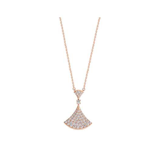 DREAM NECKLACE PINK GOLD FULL DIAMOND