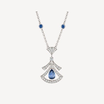 DREAM NECKLACE AGATE DIAMOND SILVER