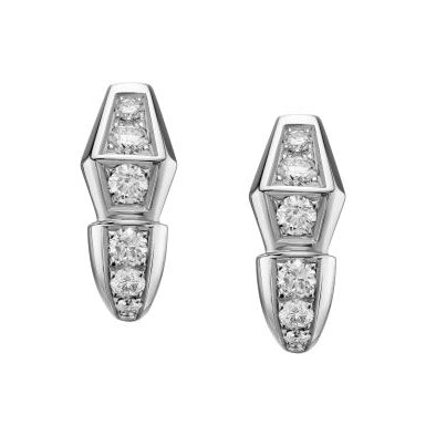 SERPENTI SILVER DIAMOND EARRINGS