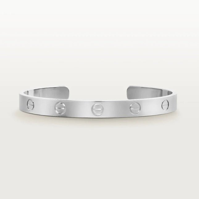 LOVE BRACELET 6.1MM OPEN CUFF SILVER