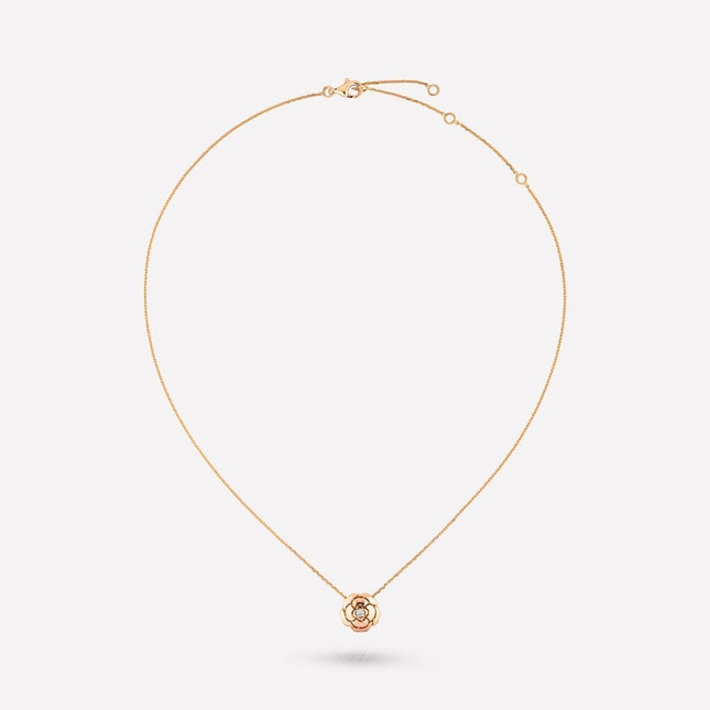 EXTRAIT DE CAMELIA NECKLACE PINK GOLD DIAMOND