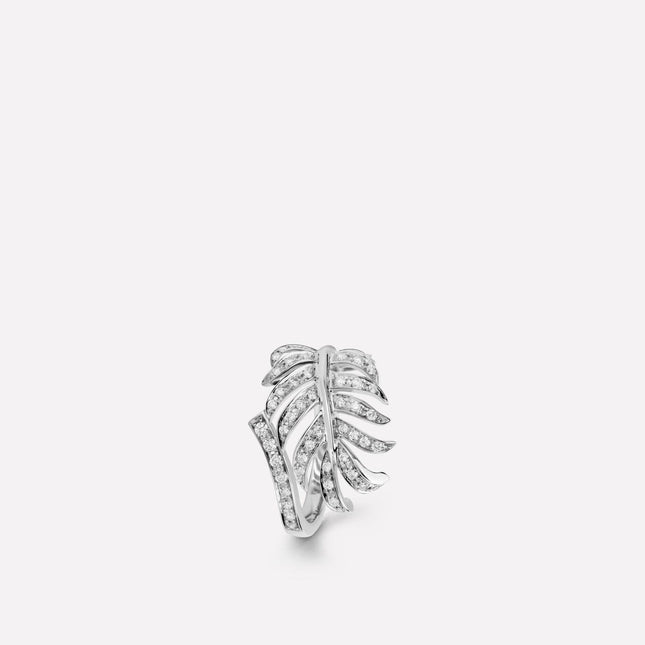 PLUME DE RING SILVER DIAMOND