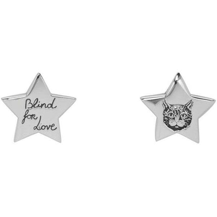 GG SILVER BLIND FOR LOVE STAR EARRINGS