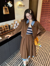 MIUMIU TOP & SKIRT SET STYLE 131
