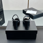 CC HIGH SLINGBACK 25S 90 MM IN BLACK FABRIC MIX LAMBSKIN