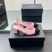 CC SLINGBACK 25S 65 MM IN PINK AND BLACK CRYSTALS
