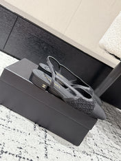 SLINGBACK 25S IN BLACK FABRIC