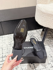 SLINGBACK 25S IN BLACK FABRIC