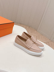 HM 25S SLIP-ON IN SOFT NUDE PINK LAMBSKIN