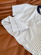 CC 25 Strped Shirt White Cotton