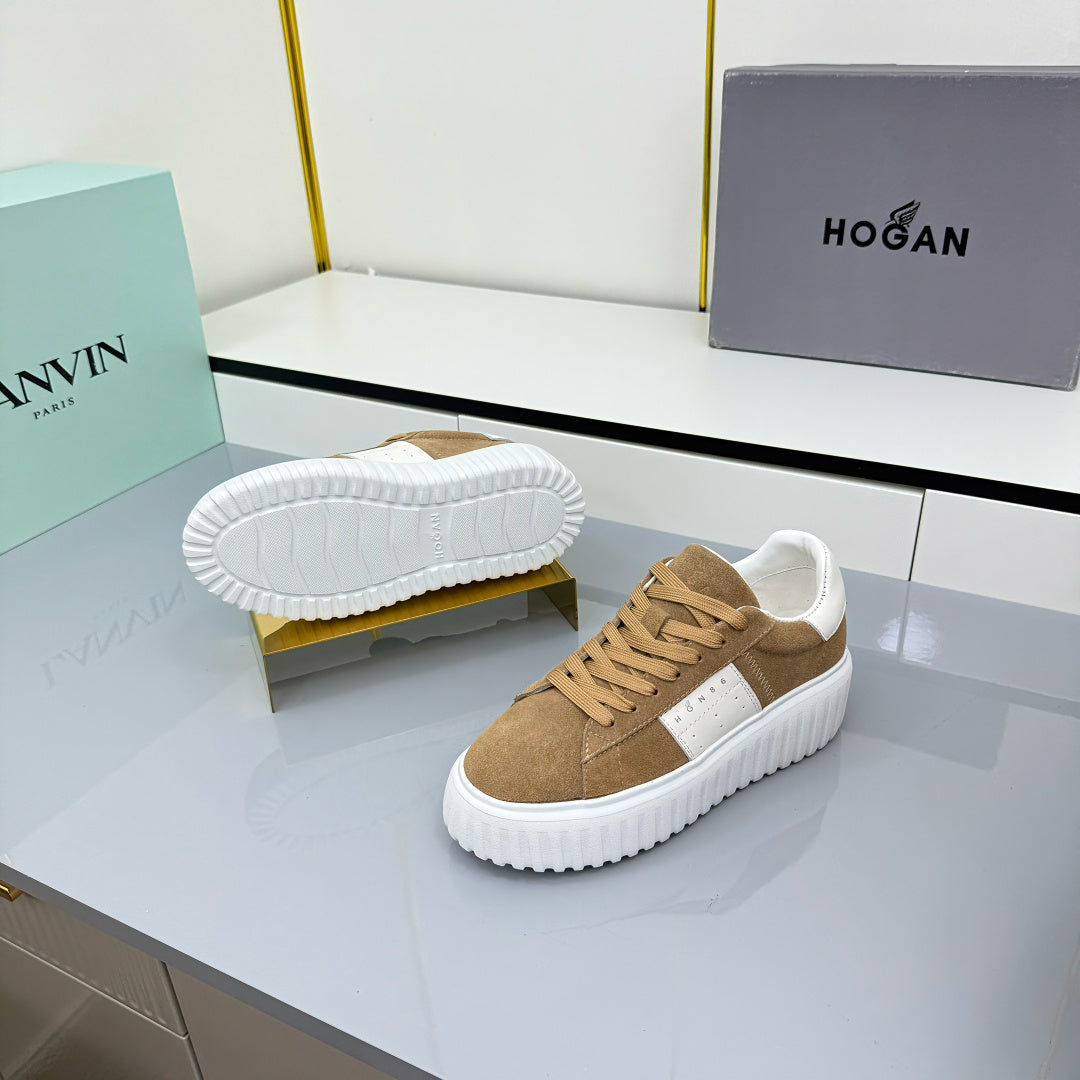 TOM FORD 26S SNEAKER HOGAN IN BROWN AND WHITE SUEDE