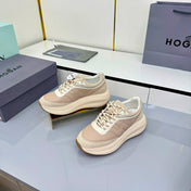 TOM FORD 26S HOGAN SNEAKERS IN BEIGE CALFSKIN AND SUEDE