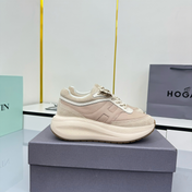 TOM FORD 26S HOGAN SNEAKERS IN BEIGE CALFSKIN AND SUEDE