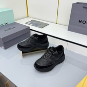 TOM FORD 26S HOGAN SNEAKERS IN BLACK CALFSKIN AND SUEDE