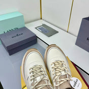 TOM FORD 26S HOGAN SNEAKERS IN CREAM WHITE CALFSKIN AND BROWN SUEDE
