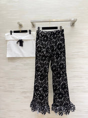 CHANEL 26S LACE FLARED PANTS STYLE 1026