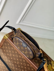 KEEPIT BUMBAG 29 IN BROWN DAMIER AZUR COATED MONOGRAM CANVAS