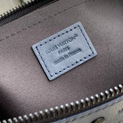 POCHETTE TOGO 30 IN DARK BLUE MONOGRAM ECLIPSE CALFSKIN EMBOSSED LOGO