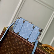 WALLET TRUNK TAIGARAMA 21.5 IN BLUE MONOGRAM COATED CANVAS