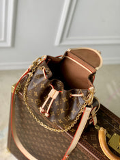 MONTSOURIS BACKPACK MINI 27 IN BROWN MONOGRAM COATED CANVAS AND CALFSKIN