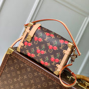 SIDE TRUNK MM LV x TM IN BROWN MONOGRAM CANVAS CHERRY PRINTED