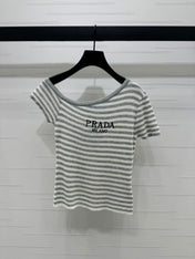 Prada 25 One-Shoulder Top Wool 233511
