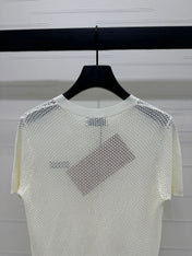 MIU 25S SHORT SLEEVE ROUND NECK CARDIGAN 264268
