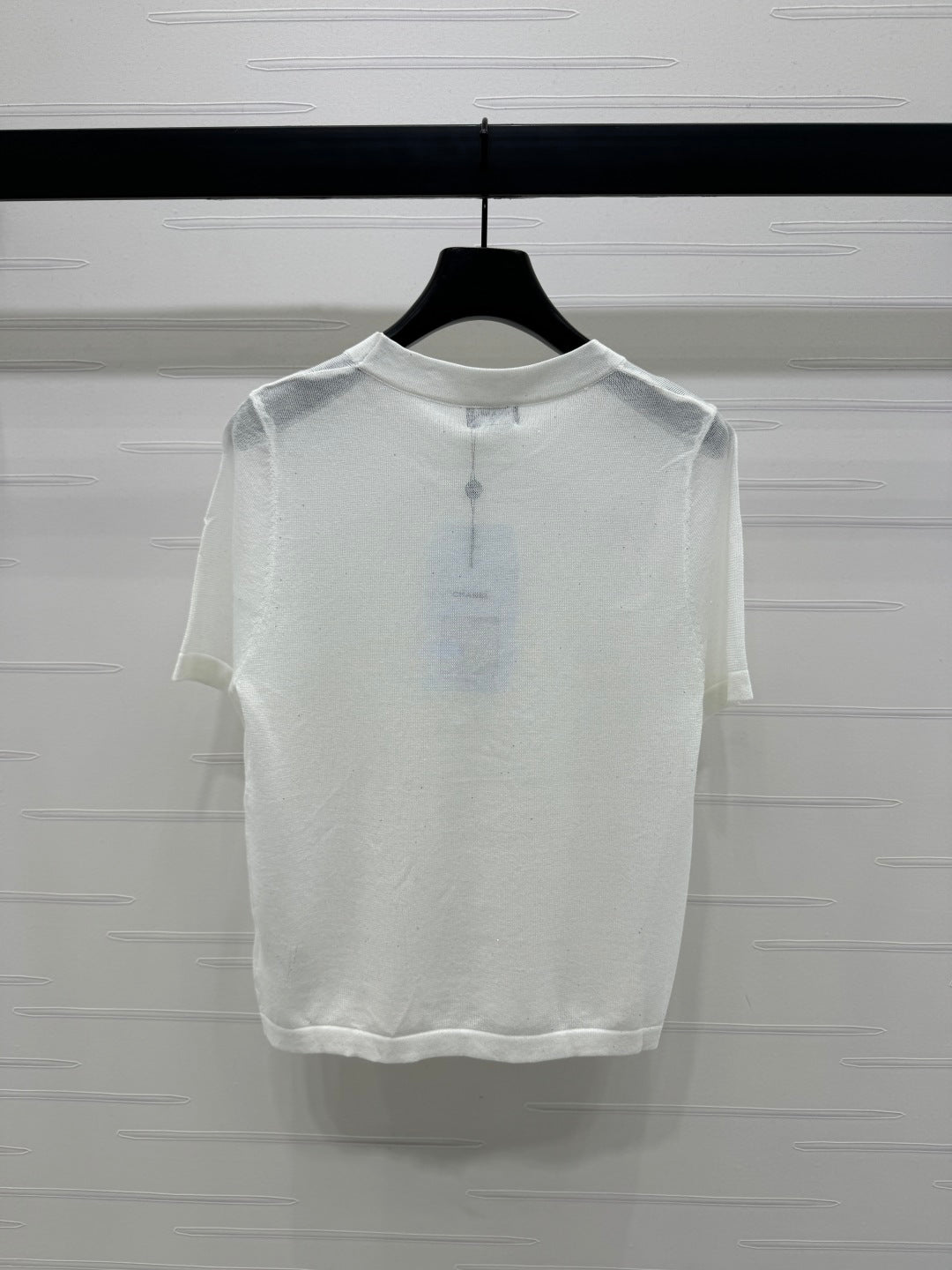 CHANEL CREW NECK SHORT-SLEEVE KNIT TOP 274964