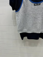 MIU 25S 2 PIECE KNITTED TOP WITH STRAPS 264131