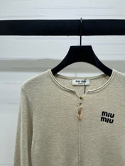 MIUMIU KNITTED LONG SLEEVE TOP STYLE 484