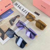 LOGO SQUARE SUNGLASSES 499927 IN METAL