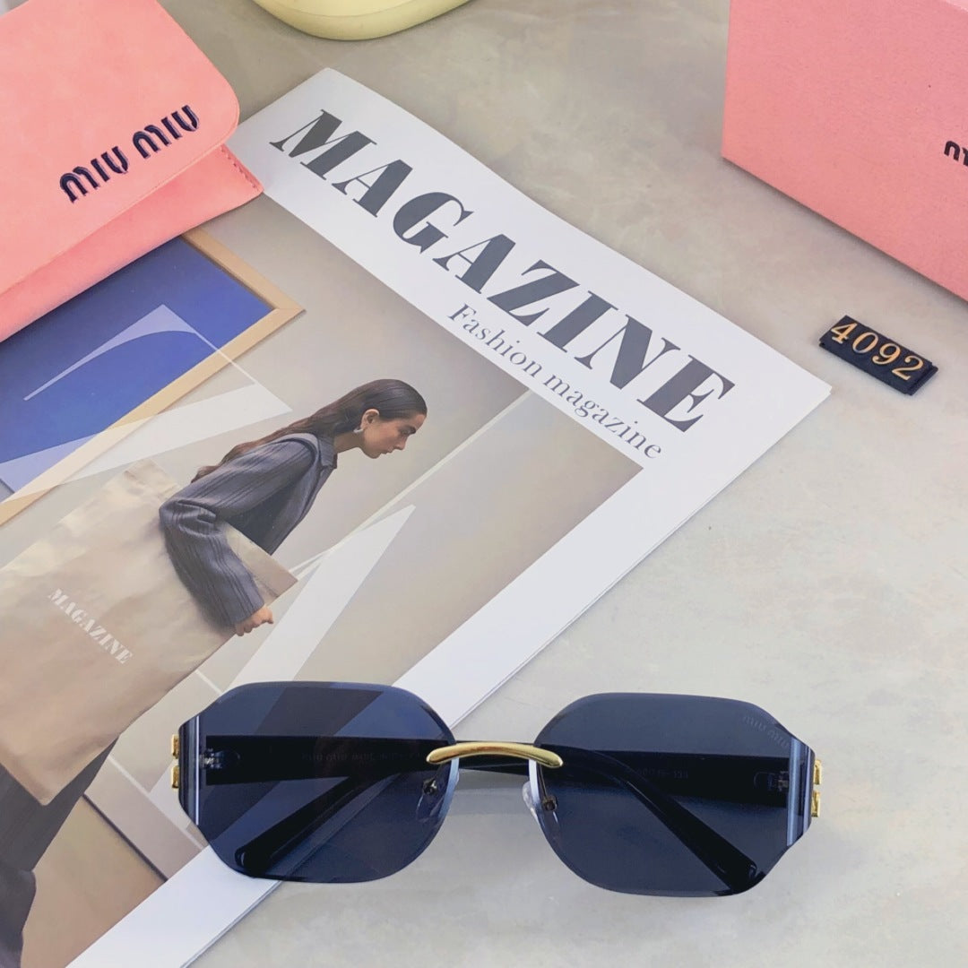 LOGO SQUARE SUNGLASSES 499930 IN METAL