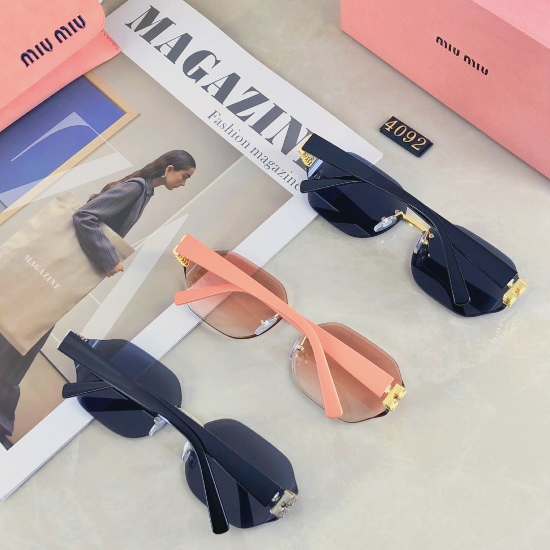LOGO SQUARE SUNGLASSES 499930 IN METAL