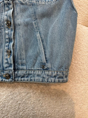 CHANEL 25S SLEEVELESS DENIM VEST 391