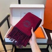 HERMES 25S SCARF 190 IN CASHMERE 854620