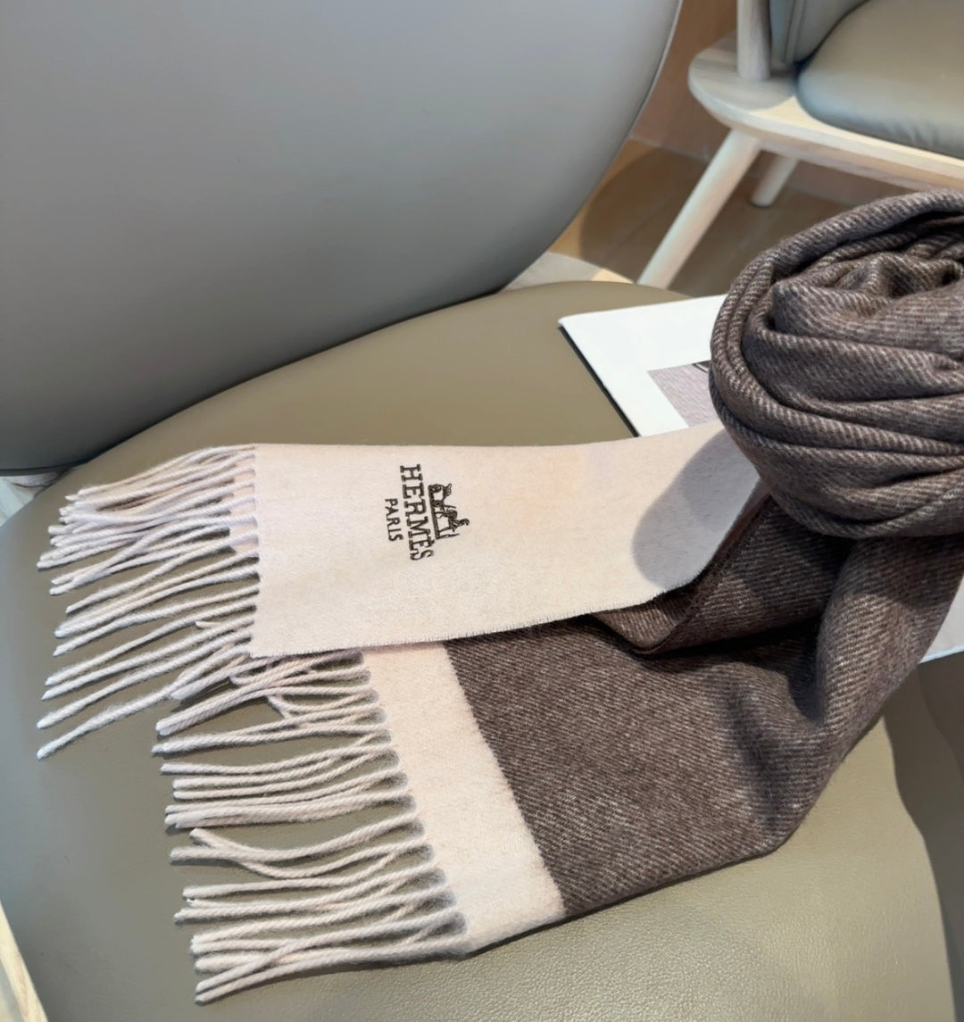 HERMES 25S SCARF 190 IN CASHMERE 991972