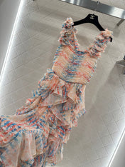 CHANEL 25S CAMELLIA LAYERED DRESS 651