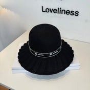 CHANEL 26S WIDE-BRIM HAT WITH LOGO BAND 337954